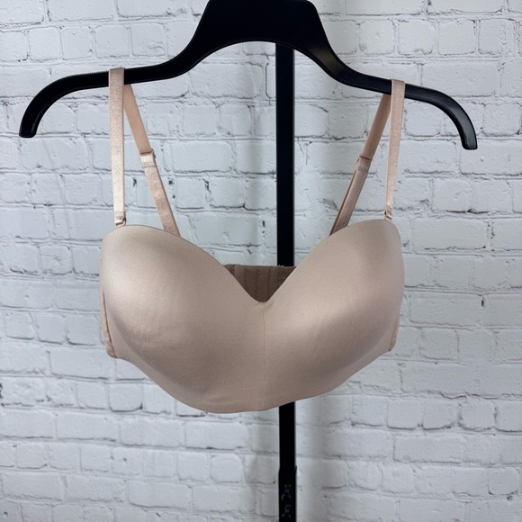 Wacoal Staying Power Wire Free Strapless T Shirt Bra Sand Size 36D - Picture 1 of 3